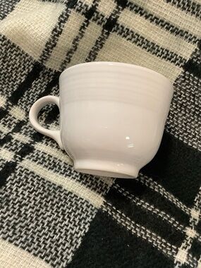 Fiestaware white teacup